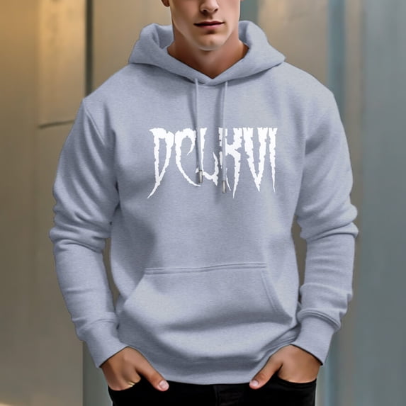 Men's 330g 100% Cotton Pattern Terry Dropped Shoulder Hoodie-DCLXVI