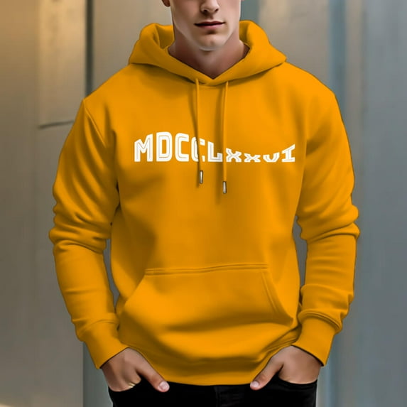 Men's 330g 100% Cotton Pattern Terry Dropped Shoulder Hoodie-MOCCXXVI