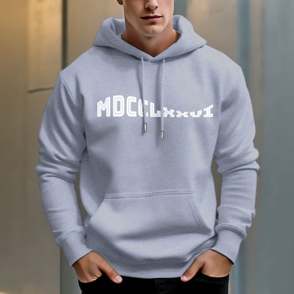 Men's 330g 100% Cotton Pattern Terry Dropped Shoulder Hoodie-MOCCXXVI