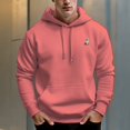 thumbnail image 1 of Men's 330g 100% Cotton Pattern Terry Dropped Shoulder Hoodie-Pumpkin Ghost, 1 of 15
