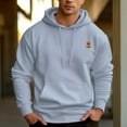 thumbnail image 1 of Men's 330g 100% Cotton Pattern Terry Dropped Shoulder Hoodie-Pumpkin Puppy Pattern, 1 of 15