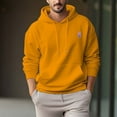 thumbnail image 1 of Men's 330g 100% Cotton Pattern Terry Dropped Shoulder Hoodie-Purple Hand, 1 of 15