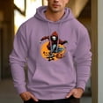 thumbnail image 1 of Men's 330g 100% Cotton Pattern Terry Dropped Shoulder Hoodie-Skateboard Skull Pattern, 1 of 15