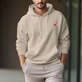 thumbnail image 1 of Men's 330g 100% Cotton Pattern Terry Dropped Shoulder Hoodie-Tiger, 1 of 15