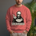 thumbnail image 1 of Men's 330g 100% Cotton Skull Pattern Dropped Shoulder Crew Neck Sweatshirt, 1 of 15