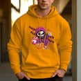 thumbnail image 1 of Men's 330g 100% Cotton Spray Skull Pattern Terry Dropped Shoulder Hoodie, 1 of 15
