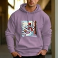 thumbnail image 1 of Men's 330g 100% Cotton Terry Dropped Shoulder Hoodie-Cartoon Santa Claus Pattern, 1 of 17