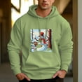 thumbnail image 1 of Men's 330g 100% Cotton Terry Dropped Shoulder Hoodie-Snowman Pattern, 1 of 17
