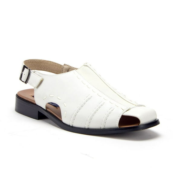 Men's 33225 Leather Lined Sling Back Covered Toe Dress Sandals Shoes, Dove, 9.5