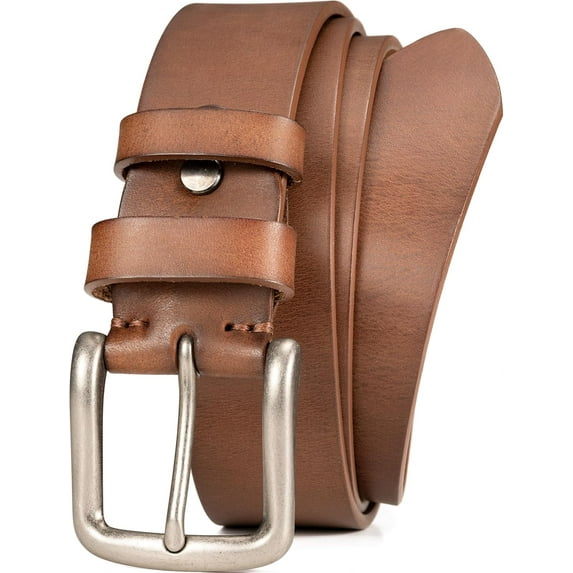 Men's 35mm Casual Jean Belt,100% Real Solid Buffalo Leather