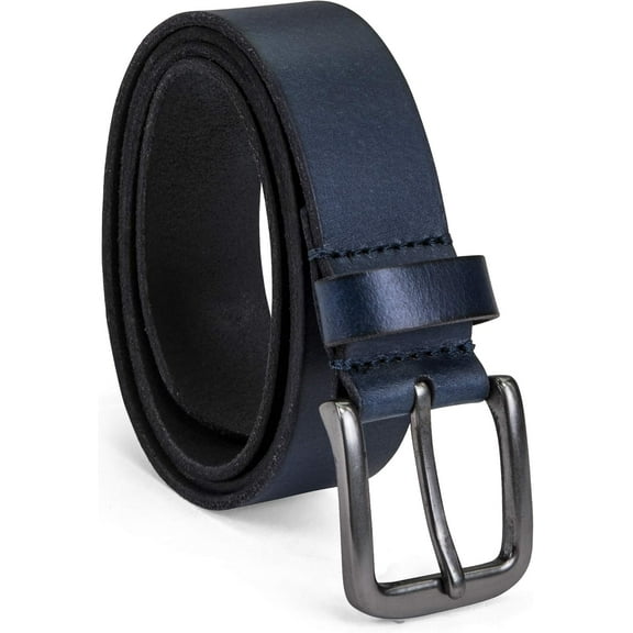 Men's 35mm Classic Buckle Leather Belt for Jeans