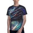 thumbnail image 1 of Men's 3D Graphic T Shirts Casual Short Sleeve Tee Top, Dragon Cool Art Galaxy, 1 of 5