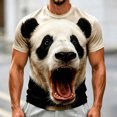 thumbnail image 1 of Men's 3D Panda Printed Graphic T-Shirts Funny Animal Face Novelty Tees Short Sleeve Crew Neck Casual Summer Pullover Tops for Men Everyday Wear, 1 of 5