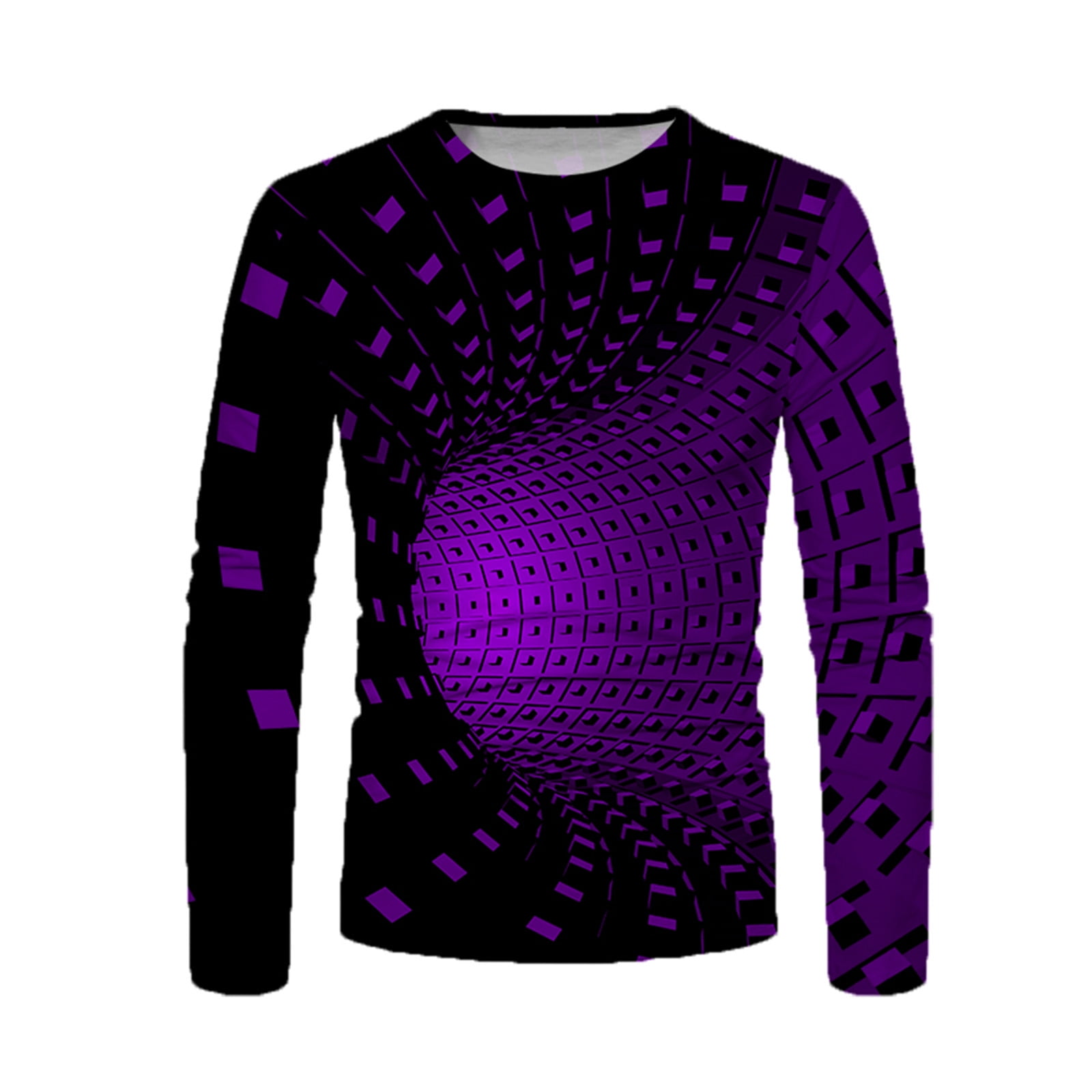 3D Digital Printed Long Sleeve T-Shirts for Men Clearance