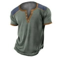 thumbnail image 1 of Men's 3D Printed 4 Button Placket Short Sleeve T-Shirt Casual Top Digital Print Streetwear Tee for Daily Wear Street Style and Festival Events, 1 of 2