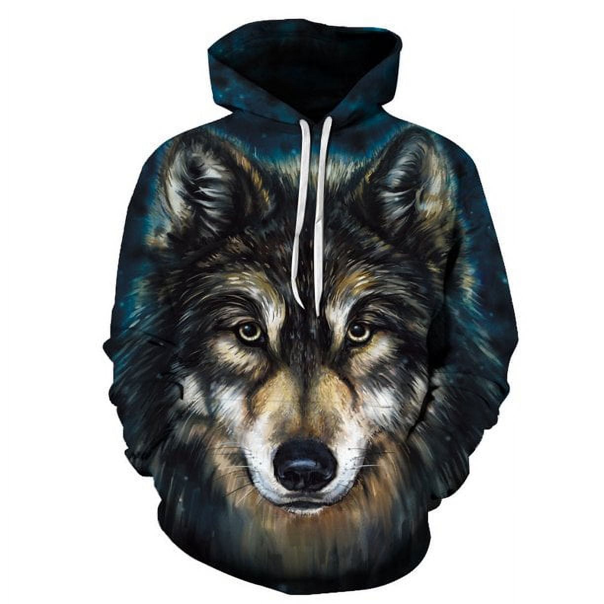 Sweater 3d wolf deals