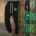 thumbnail image 1 of Men's 3D Printed St. Patrick's Day Elastic Waist Casual Sweatpants, 1 of 4