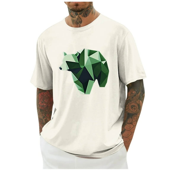 Men's 3D Printed T Shirts Funny Graphic Casual Short Sleeve Crewneck Pullover Loose Summer Going Out Tee Tops