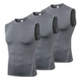 thumbnail image 1 of Men's 3Pcs Quick Dry Performance Tank Tops Athletic Compression Sleeveless T-Shirts Fitness Bodybuilding Muscle Shirt Stretch Workout Basketball Vest, S-XXL, 1 of 9