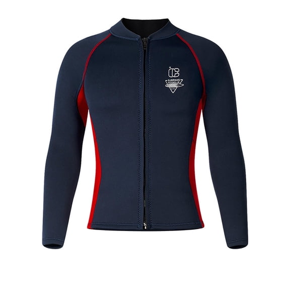 Men's 3mm Neoprene Wetsuit Two Piece Long Sleeve Top & Pants Thermal Cold Water Protection for Scuba Diving Snorkeling Surfing & Winter Swim