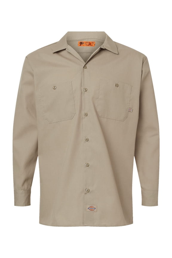 Men's Long Sleeve Industrial Wrinkle Resistant Work Shirt Desert Sand 4X