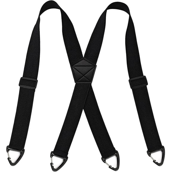 Men's 4-Clip Suspenders, Hidden Suspenders for Men Under Clothes with 4 Snap Loop (1.5" Wide)