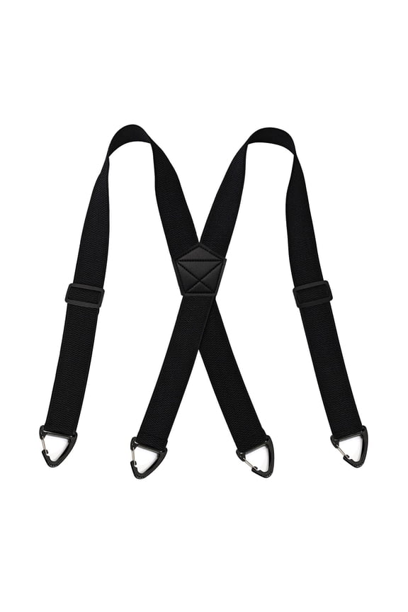 Men's 4-Clip Suspenders, Men's X-Back Suspenders with Hook Clips, 4 Metal Clip Elastic Wide Suspenders