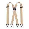 thumbnail image 1 of Men's 4 Clip Suspenders, X Back Hidden Work Suspenders with Hook Clips, Heavy Duty for Hikers Seniors Dress Pants(Khaki), 1 of 6