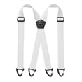 thumbnail image 1 of Men's 4 Clip Suspenders, X Back Hidden Work Suspenders with Hook Clips, Heavy Duty for Hikers Seniors Dress Pants(White), 1 of 6