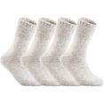 thumbnail image 1 of Men's 4 Pairs High Performance Wool Socks. Breathable & Lightweight Crew Socks as Hiking Socks & Running Socks Size 6-9(Light Gray), 1 of 2