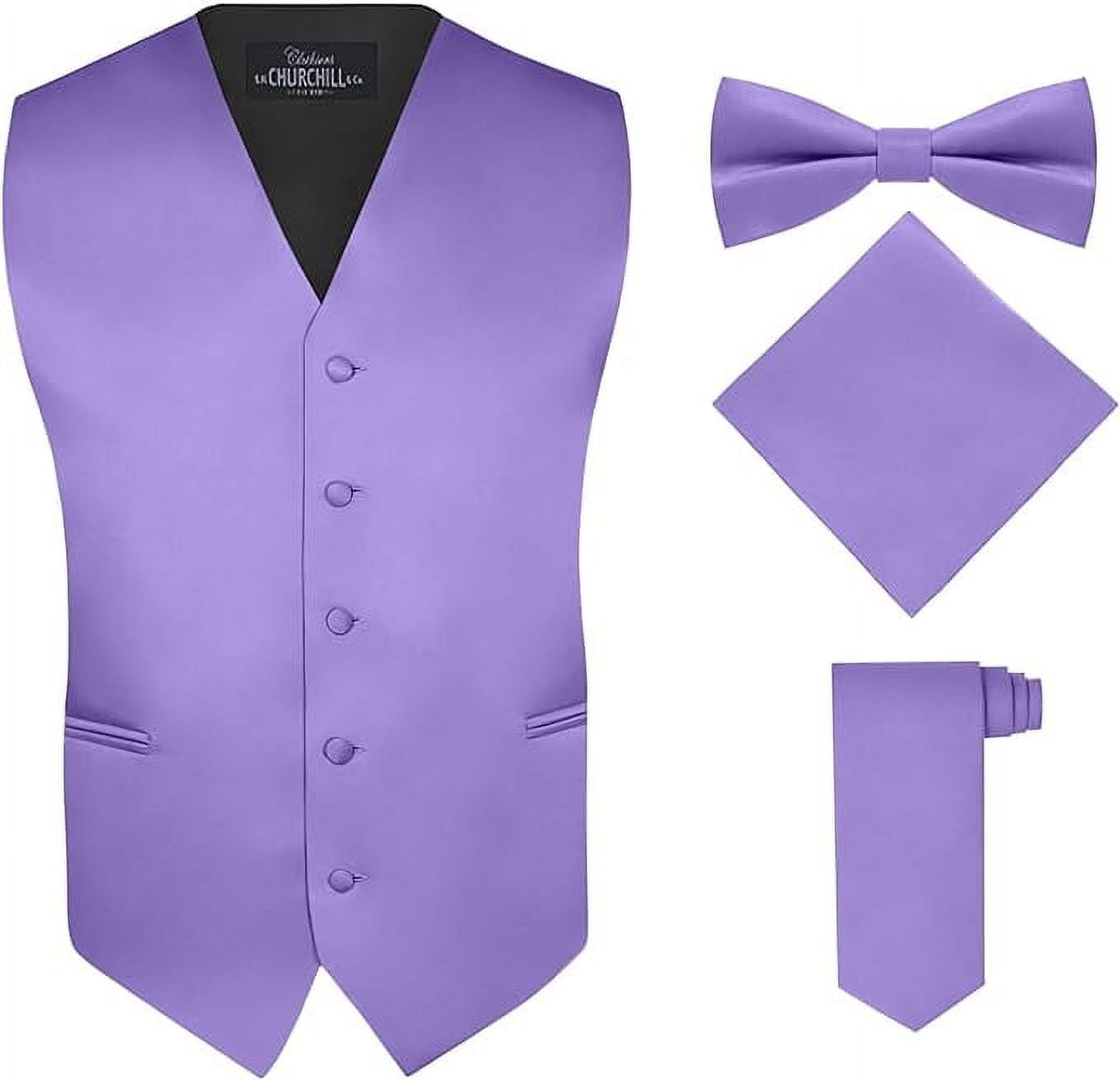 Men's Auqa / Black Polyester Satin dual colors classic Bowtie with hankie - Men's Neck Ties - Mens Dress Tie - Trendy Mens Ties main image 0