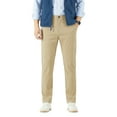 thumbnail image 1 of Men's 4-Way Stretch Dress Pants - Mid-Rise Straight Cut with Elastic Waist (Business Casual), 1 of 9