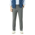 thumbnail image 1 of Men's 4-Way Stretch Dress Pants - Mid-Rise Straight Cut with Elastic Waist (Business Casual), 1 of 10