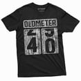 thumbnail image 1 of Men's 40th Birthday celebration T-shirt Funny Tee Oldmeter Odometer age humorous gift Tee shirt (5X-Large Black), 1 of 7