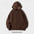 thumbnail image 1 of Men's 420g Thickened Fleece Zip-Up Hooded Sweatshirt Jacket, 1 of 16