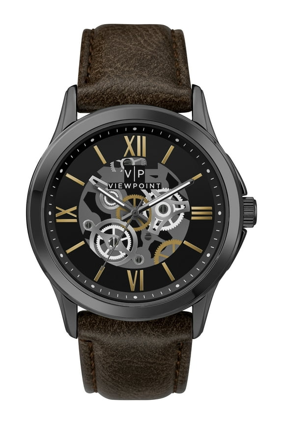Men's 42mm Black Dial Watch, Olive Strap