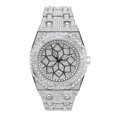 thumbnail image 1 of Men's 43mm Fully Iced Out Octagon Watch - Simulated Diamonds, Quartz Movement - Silver Dial, 1 of 5