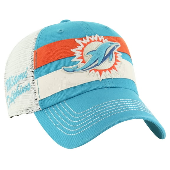 Men's '47 Aqua Miami Dolphins Clubhouse Boon Clean-Up Trucker Adjustable Hat
