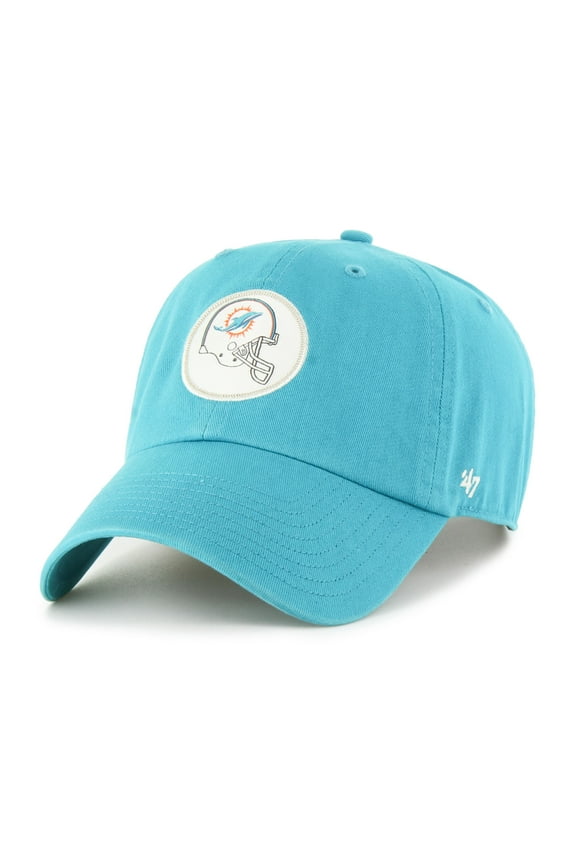 Men's '47 Aqua Miami Dolphins Hard Hat Clean Up Adjustable Hat