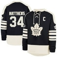 thumbnail image 1 of Men's '47 Auston Matthews Navy Toronto Maple Leafs Player Name & Number Sweep Check Eternal Lacer Sweatshirt, 1 of 3