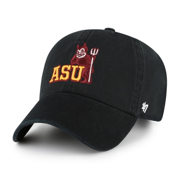 Unisex '47 Arizona State Sun Devils Black Vault Clean Up Adjustable Hat