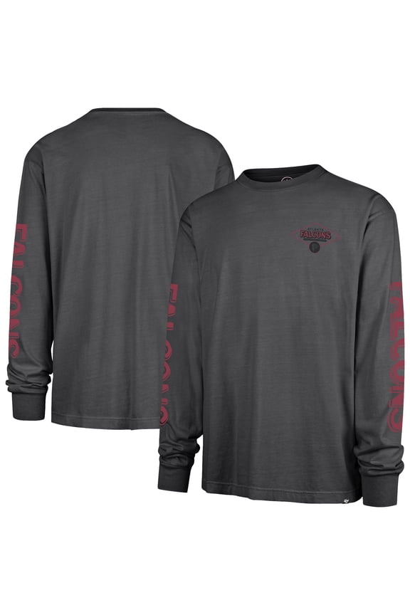 Men's '47 Black Atlanta Falcons Cairn Ravine Foundation Long Sleeve T-Shirt