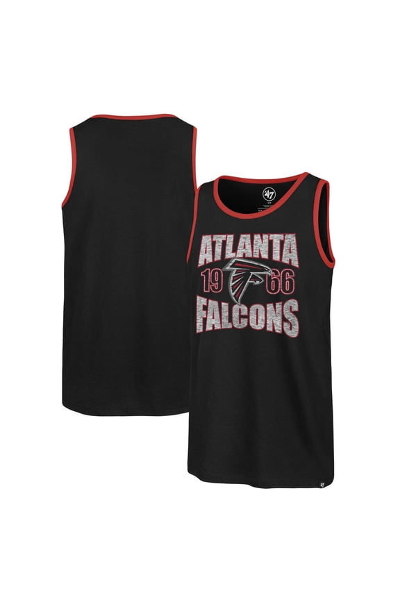Men's '47 Black Atlanta Falcons Upload Franklin Tank Top