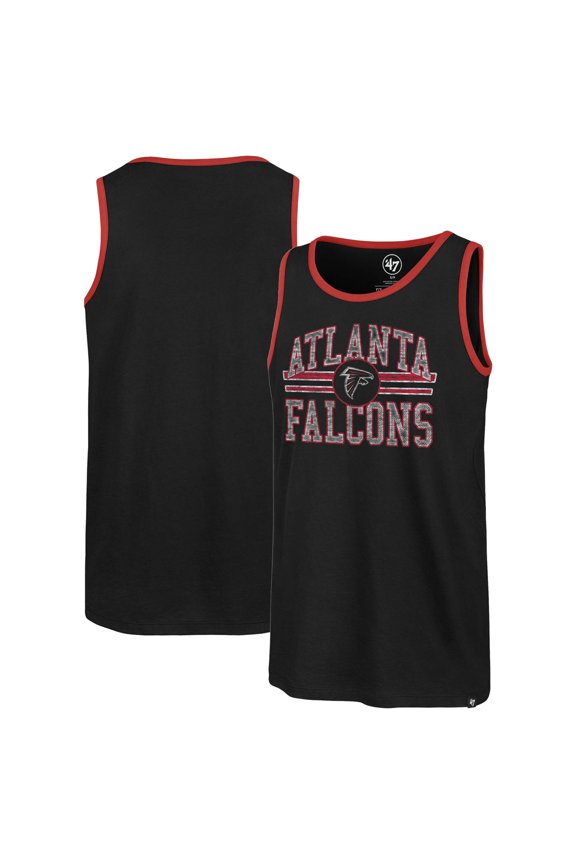 Men's '47 Black Atlanta Falcons Winger Franklin Tank Top