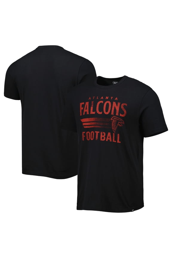 Men's '47 Black Atlanta Falcons Wordmark Rider Franklin T-Shirt