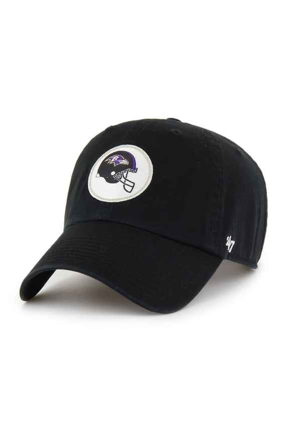 Men's '47  Black Baltimore Ravens Hard Hat Clean Up Adjustable Hat