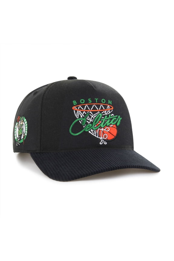 Men's '47 Black Boston Celtics Nothing But Net Hitch Adjustable Hat
