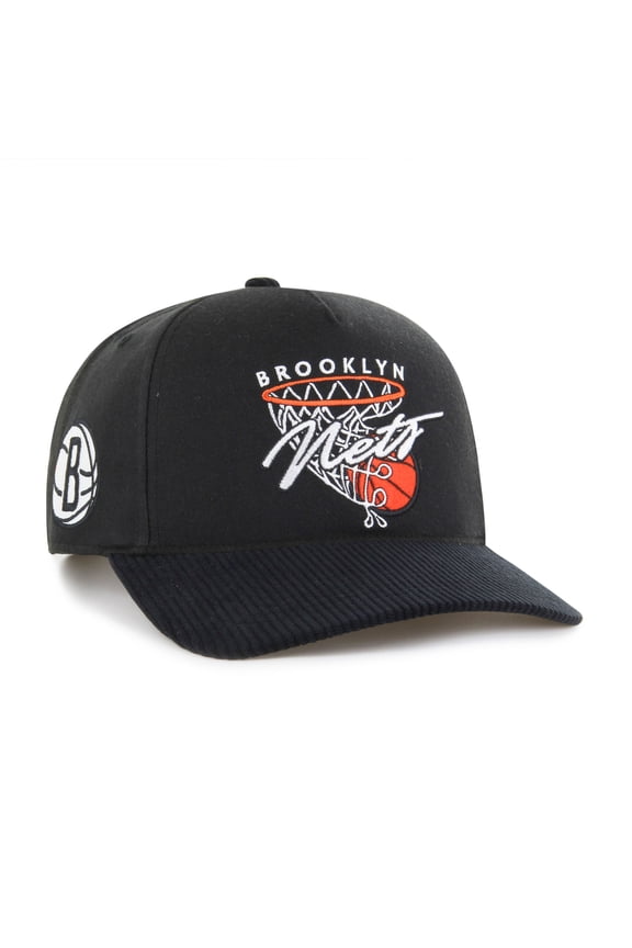 Men's '47 Black Brooklyn Nets Nothing But Net Hitch Adjustable Hat