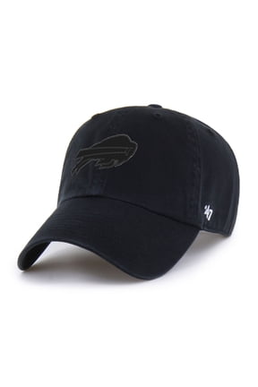 Men's '47 Black Buffalo Bills Tonal Clean Up Adjustable Hat