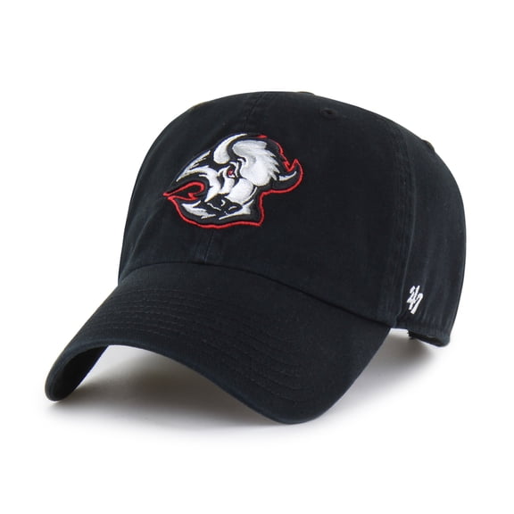 Men's '47 Black Buffalo Sabres Logo Clean Up Adjustable Hat